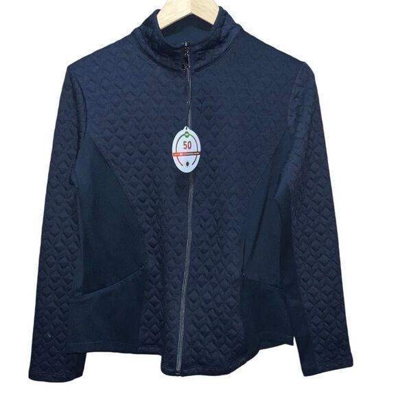 NWT Tail White Label Blue Full Zip Quilted Jacket size M - Picture 1 of 5